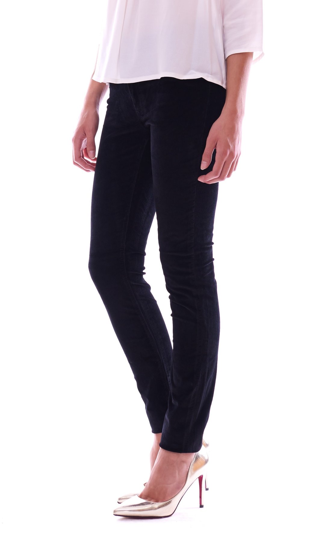 Women S Velvet Jeans Trussardi Jeans Black Skinny J