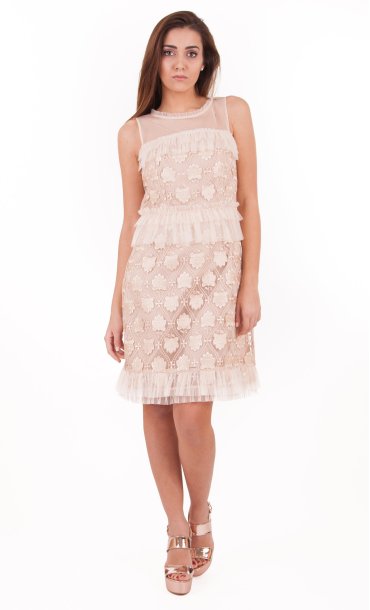 EMBROIDERY TULLE DRESS ARIANNA