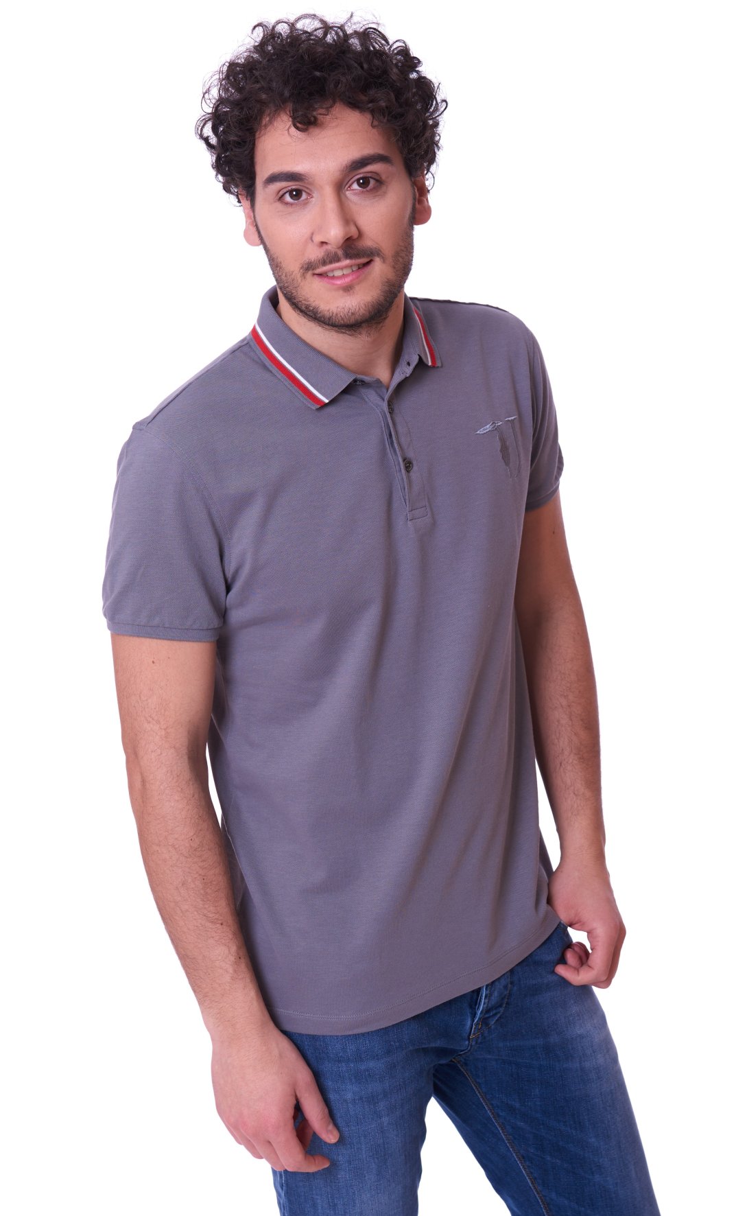 Trussardi Jeans men's polo grey 52T00115 | Buy now