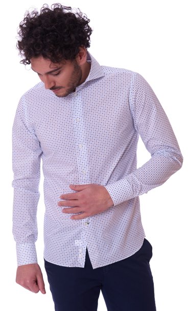 POIS SHIRT BRANCACCIO SLIM FIT WHITE