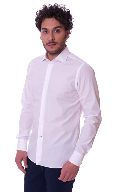 SHIRT BRANCACCIO SLIM FIT WHITE ITALIAN COLLAR