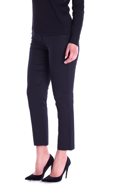 CHINOS PANTS LUCKYLU IN STRETCH COTTON BLACK