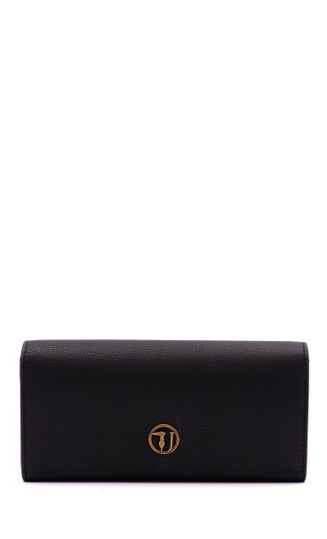 TRUSSARDI JEANS WALLET RABARBARO BLACK