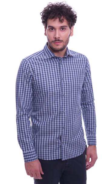 PLAID SHIRT MASTRICAMICIAI SLIM FIT GREY