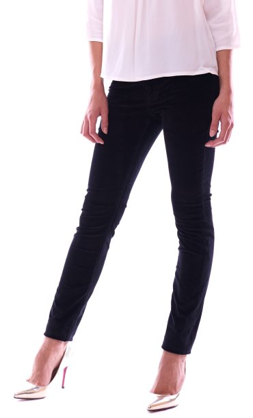 JEANS IN VELLUTO 105 SKINNY TRUSSARDI JEANS NERO