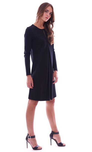 DRESS WITH CENTRAL BEND LUCKYLU BLACK