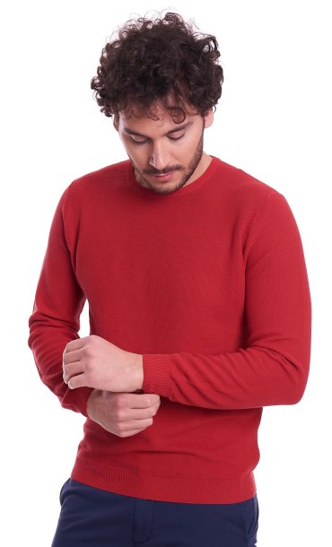 TEXTURED SWEATER HERITAGE ROUNDNECK