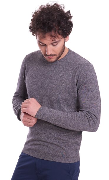 ROUNDNECK SWEATER BROWN'S SALT AND PEPPER