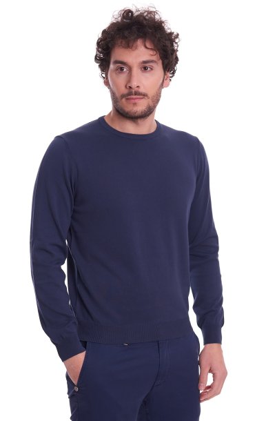 ROUNDNECK SWEATER BROWN'S PURE WASHED COTTON