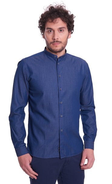 KOREAN SHIRT BRANCACCIO SLIM FIT LIGHT DENIM