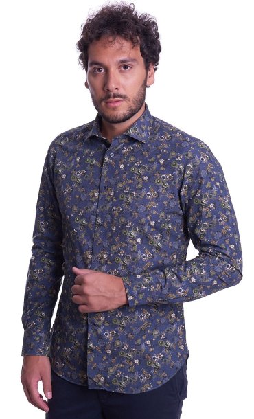 FLOWERED SHIRT BRANCACCIO SLIM FIT