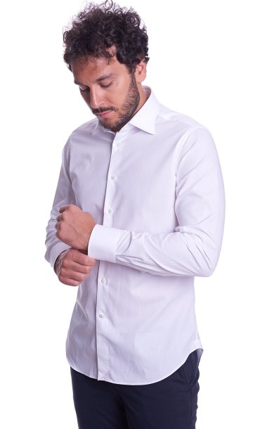 WHITE SHIRT BRANCACCIO SLIM FIT