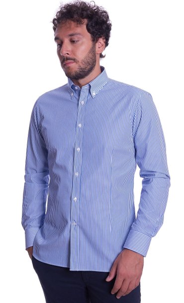 BUTTON DOWN STRIPED SHIRT BRANCACCIO SLIM FIT