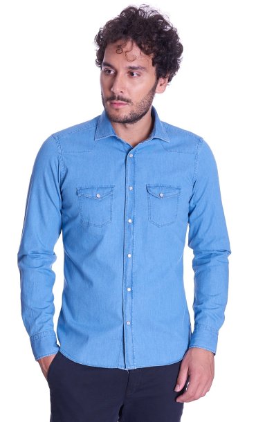 CAMICIA IN DENIM BRANCACCIO SLIM FIT