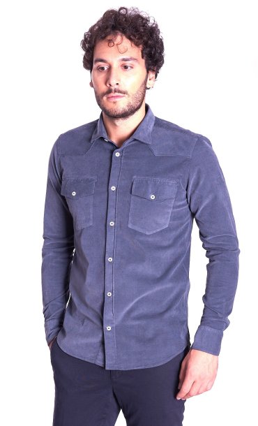 TEXANA VELVET SHIRT MASTRICAMICIAI SLIM FIT