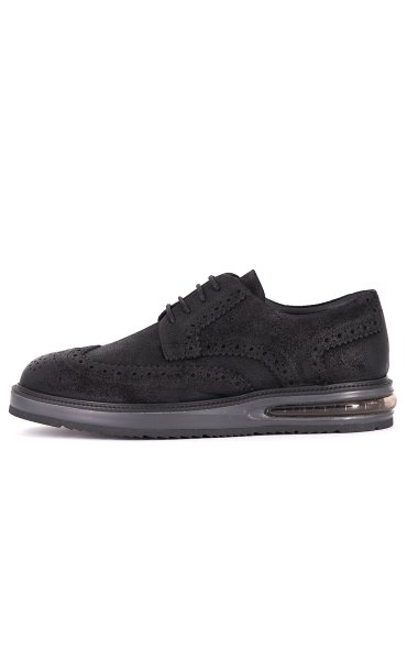 AIR BROUGE SUEDE SHOES BARLEYCORN BLACK