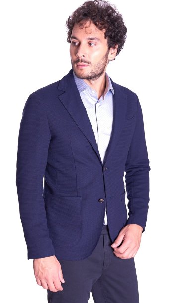 WOVEN JACKET WE ARE HERE BLUE