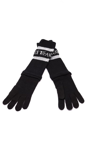 TRUSSARDI JEANS GLOVE KNITE MONOGRAM LUREX