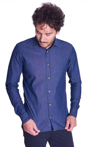 DENIM SHIRT MASTRICAMICIAI SLIM FIT BLUE