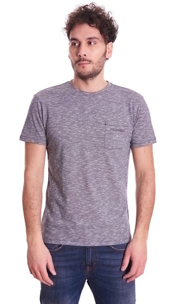 TRUSSARDI JEANS GREY MELANGE T-SHIRT