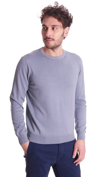 ROUNDNECK SWEATER BROWN'S PURE LIGHT COTTON