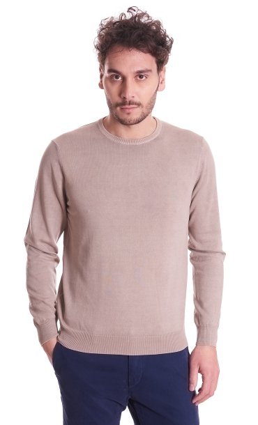 ROUNDNECK SWEATER BROWN'S PURE LIGHT COTTON