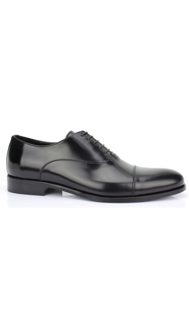 OXFORD BLACK LEATHER ROSSI SHOES