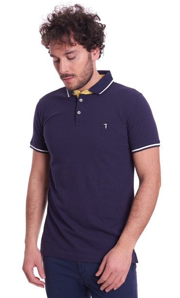 POLO TRUSSARDI JEANS WITH COLOR CONTRAST