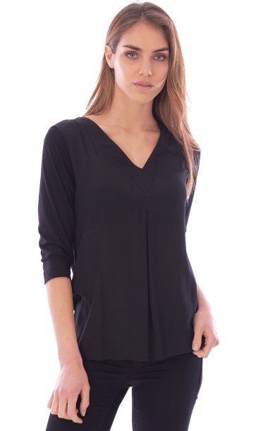 V NECK BLOUSE MARIA BELLENTANI 3/4 SLEEVE