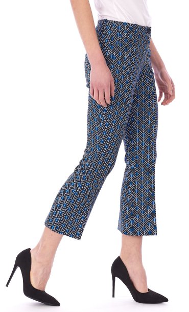 PANTALONE TROMBETTA LUCKYLU STAMAPATO BLU