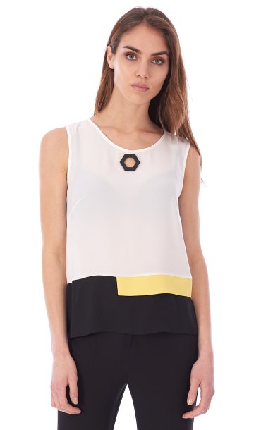 CAMILLA MILANO BICOLOR BLOUSE