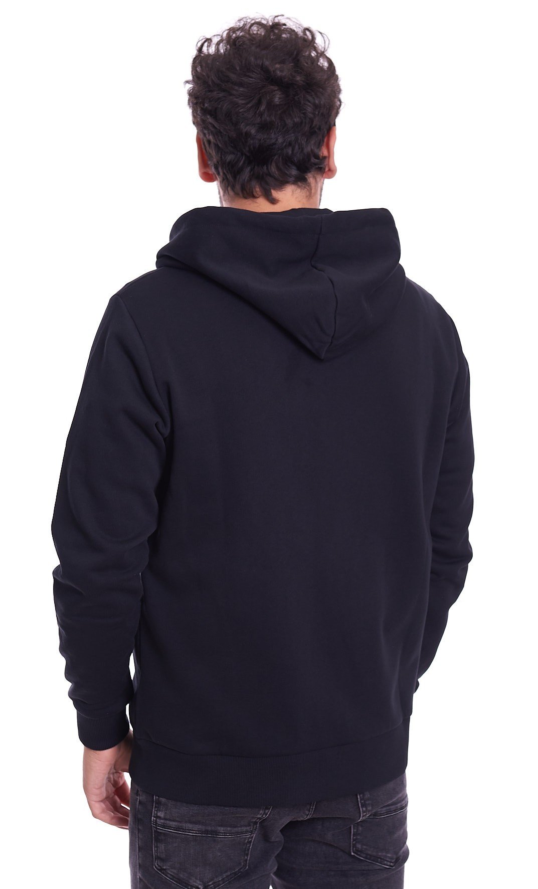 Trussardi jeans men's sweatshirt hooded fleece black 52F00128