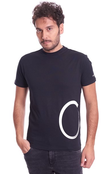 T-SHIRT TRUSSARDI JEANS STAMPATA NERA