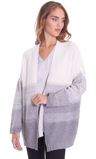 Women's Maria Bellentani bicolor cardigan cream/grey 2237