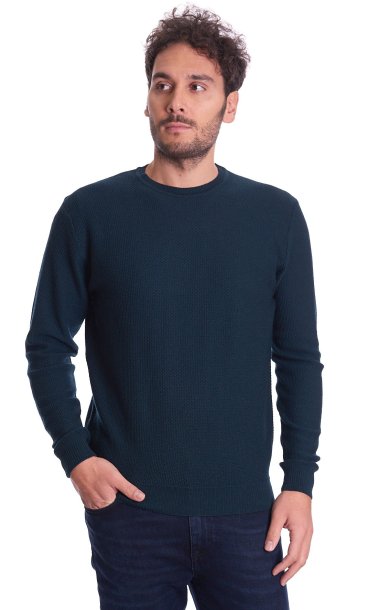 ROUNDNECK MERINO TEXTURED SWEATER PRIVATI FIRENZE