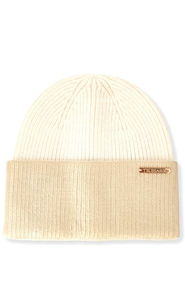 TRUSSARDI JEANS HAT WITH LAMINATED CONTRAST