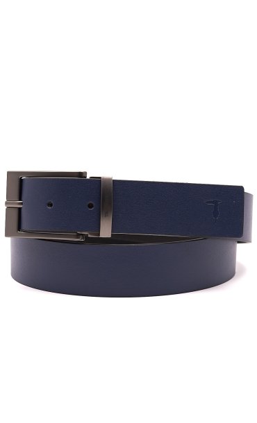 TRUSSARDI JEANS LEATHER BELT WITH LOGO