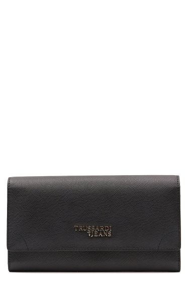 TRUSSARDI JEANS SAFFIANO CONTINENTAL BELLA WALLET