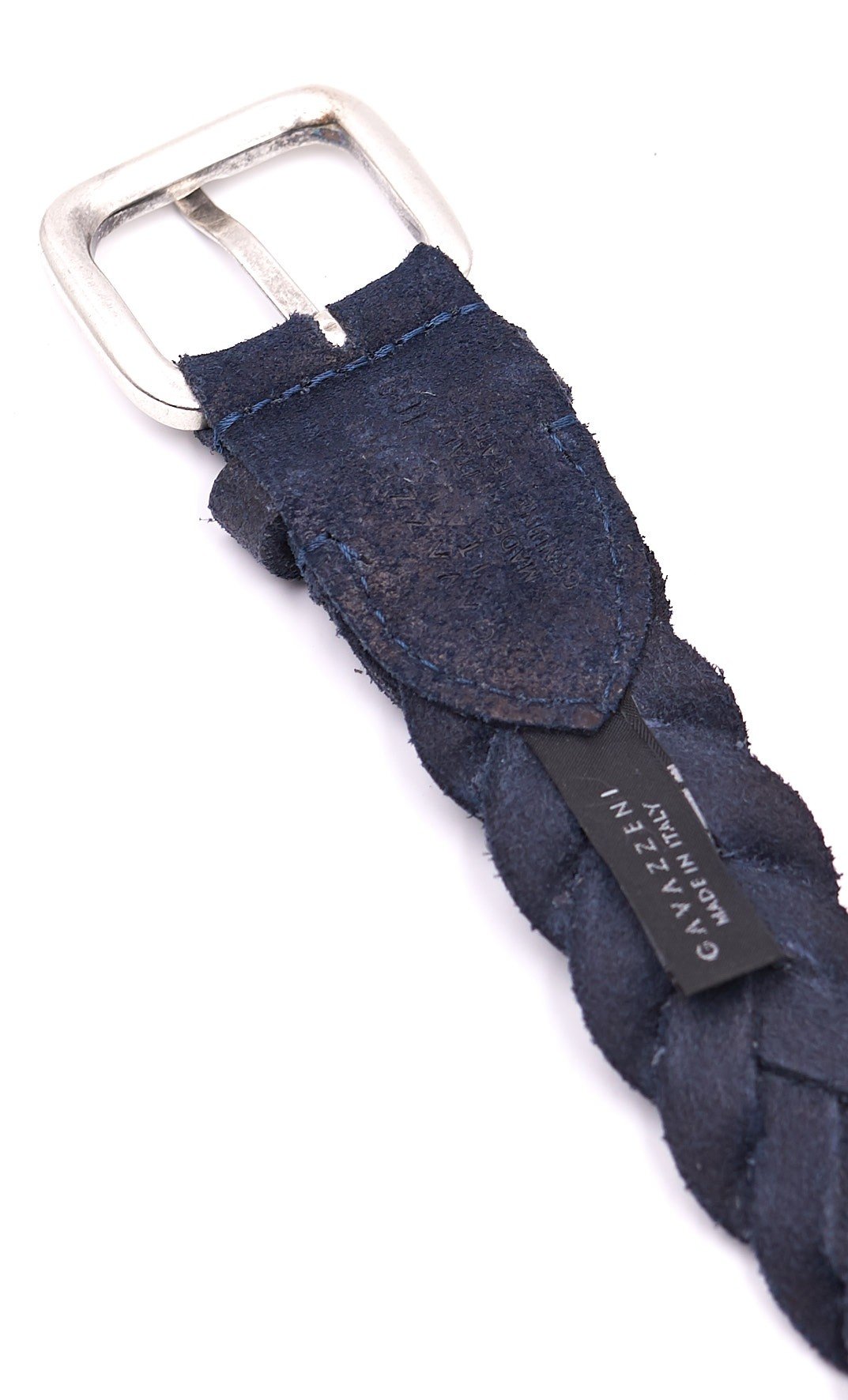 Cintura in pelle intrecciata blu con inserti – Giorgio1958