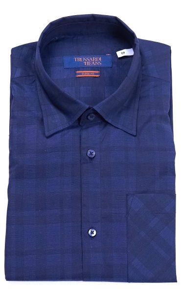 TRUSSARDI JEANS CHECKED SHIRT REGULAR FIT WITH POCKET