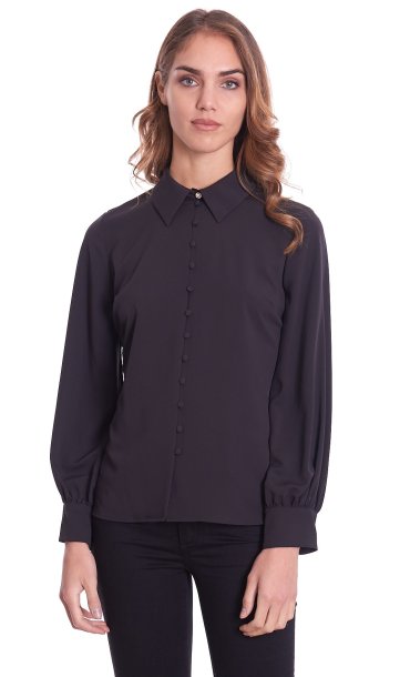 LUCKYLU SHIRT WITH COVERED BUTTONS