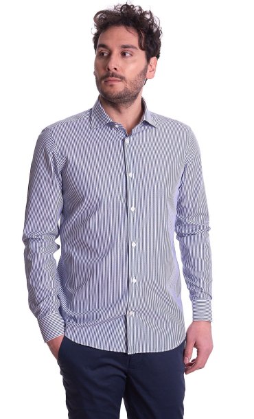 CAMICIA MASTRICAMICIAI RIGATA A FANTASIA SLIM FIT