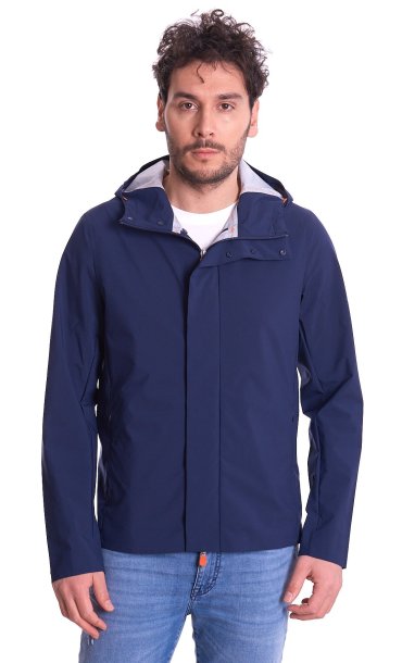 SAVE THE DUCK LIGHT JACKET WITH HOOD BLUE