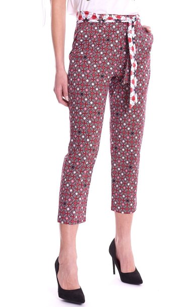 LUCKYLU LIGHT PRINTED PANTS WITH BELT