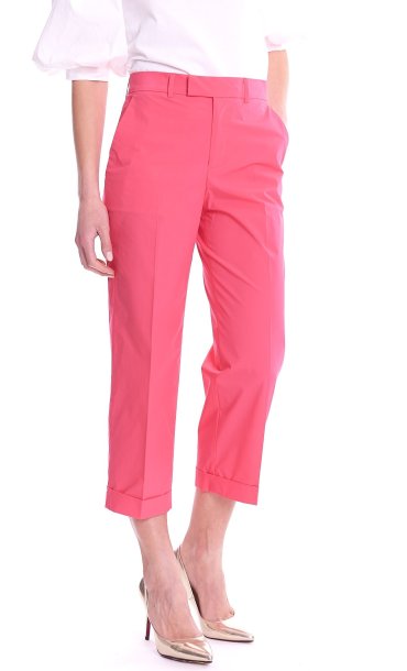 TWINSET REGULAR LIGHT POPELINE PANTS