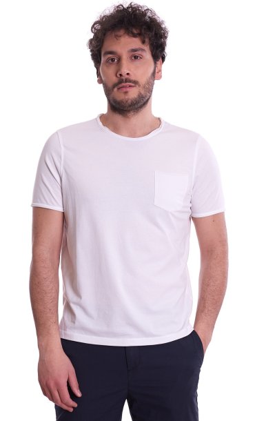 T shirt Heritage con taschino da uomo elasticizzata 0853