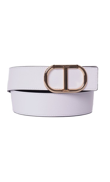 TWINSET REVERSIBLE BELT WITH LOGO BUCKLE