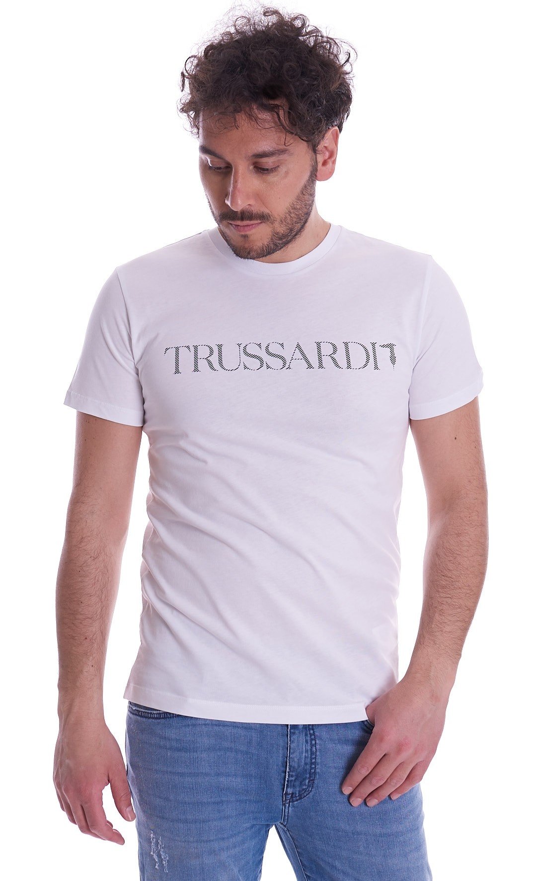 T-SHIRT TRUSSARDI WITH LOGO BOXY FIT