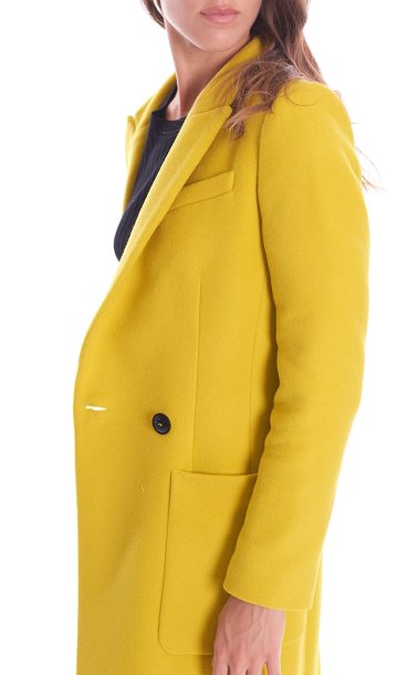 Yellow long coat on sale womens