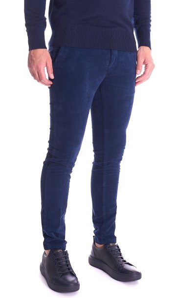 VELVET PANTS YAN SIMMON MAN BLUE